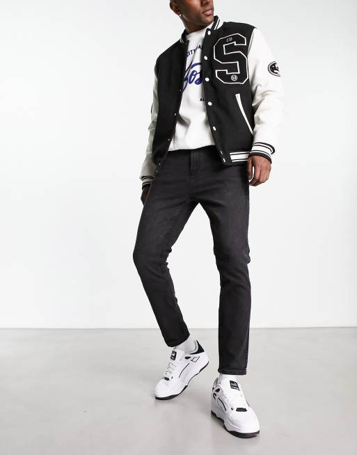 Pull&Bear carrot jeans in dark grey