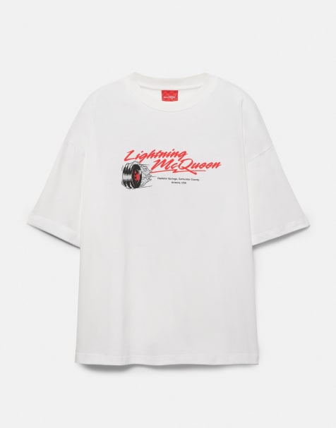 Pull&Bear - Cars Lightning McQueen - T-shirt bianca - view 1