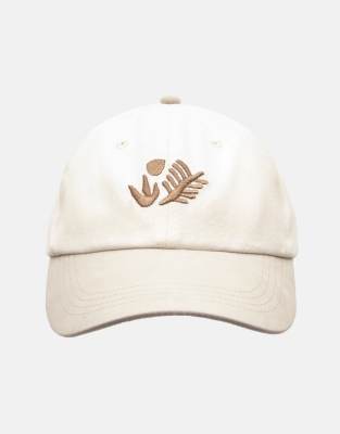 Casquette  fleurs brodes - Beige - Pull & bear - Modalova