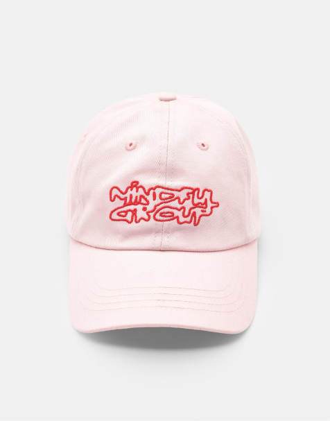 Pull&Bear - Casquette à imprimé Mindful Group - Rose - view 1