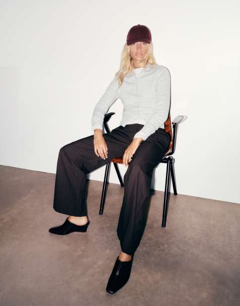 Pull&Bear casquette basique bordeaux - view 1