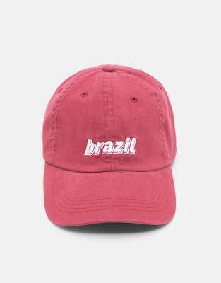 Casquette motif Brazil - Framboise - Pull & bear - Modalova