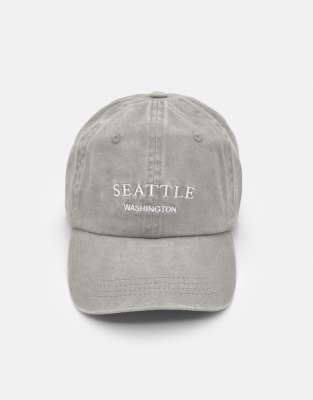 Pull & Bear - Casquette Seattle - Gris