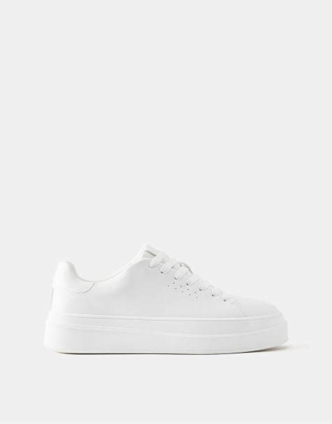 Pull&Bear casual chunky sneakers i hvid - view 1