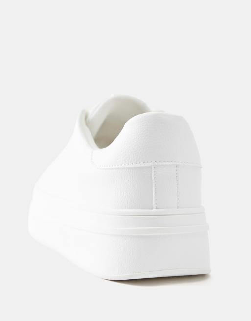 Pull&Bear casual chunky sneakers i hvid, 4 af 4