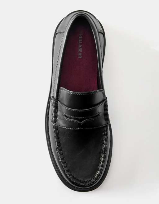 Pull&Bear Casual loafers in black, 3 of 4