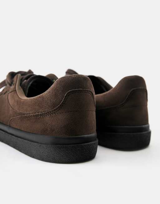 Pull&Bear Casual-Sneaker aus Wildleder in Braun, 3 von 4