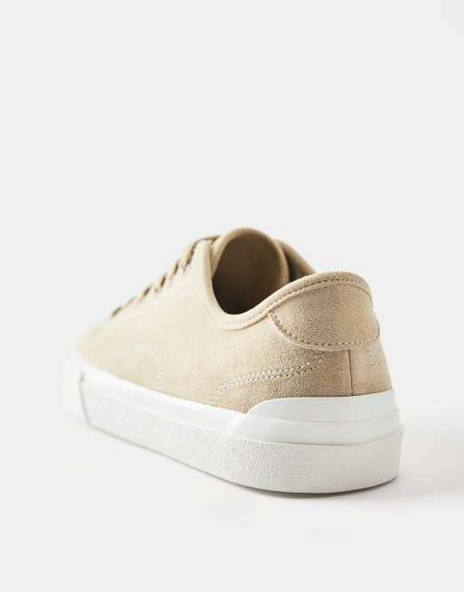 Pull&Bear casual sneakers med detalje i ecru, 4 af 4