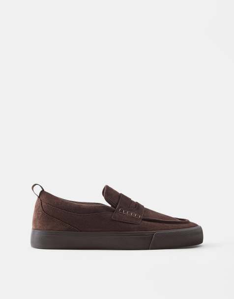 Pull&Bear casual sneakers med strop i brun - view 1