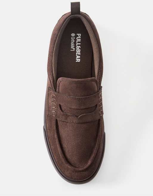 Pull&Bear casual sneakers met bandjes in bruin, 3 van 4