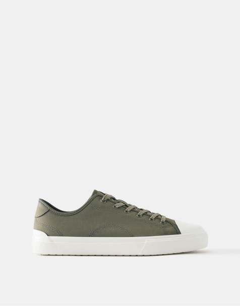 Pull&Bear Casual trainers with detail in khaki - view 1