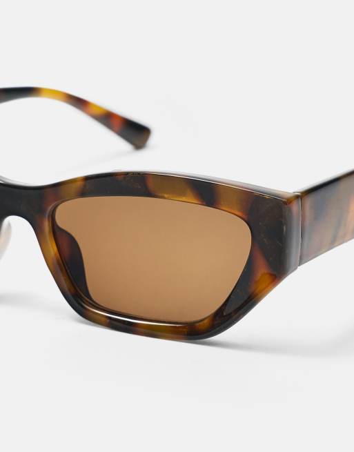 Pull&Bear Cateye tortoiseshell-effect sunglasses in brown, 5 of 6