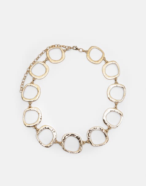 Pull&Bear - Ceinture avec cercles en métal - Doré - view 1