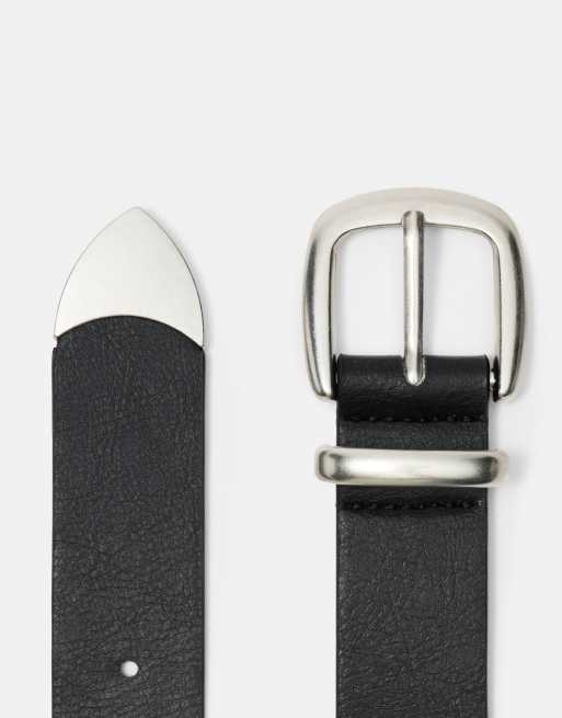 Pull&Bear ceinture effet cuir noire, 4 de 4