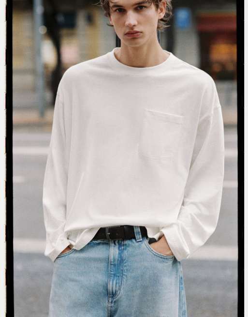 Pull&Bear ceinture effet cuir vieilli marron, 2 de 4