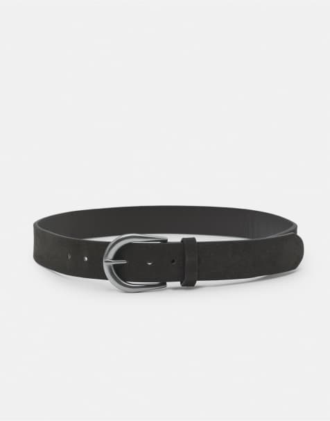 Pull&Bear - Ceinture en imitation daim - Chocolat - view 1