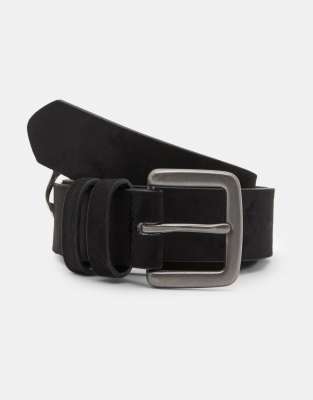 Pull & Bear - Ceinture en imitation daim - Noir