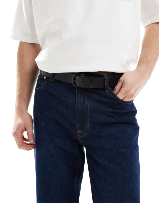 Pull&Bear - Ceinture en similicuir - Noir