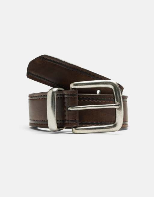Pull&Bear Ceinture marron surpiquée, 2 de 4