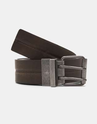 Pull & Bear - Ceinture réversible en similicuir - Multicolore