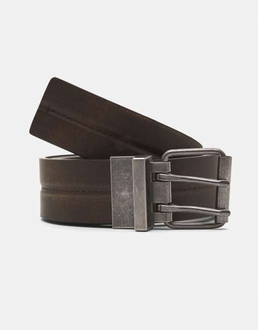 Pull&Bear - Ceinture réversible en similicuir - Multicolore