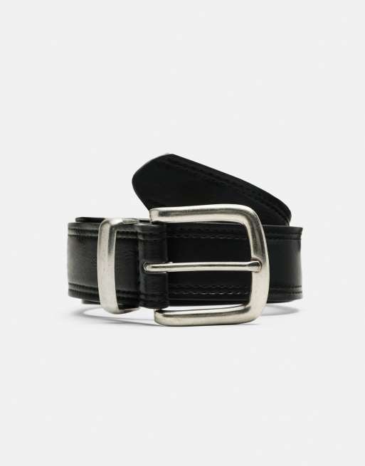 Pull&Bear ceinture surpiquée noire, 3 de 4