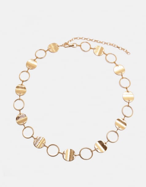 Pull&Bear - Chaîne de taille à cercles - Doré - view 1