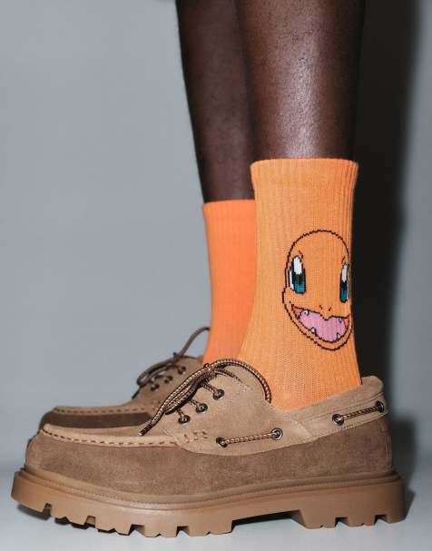 Pull&Bear - Chaussettes à motif Pokémon Salamèche - Orange - view 1