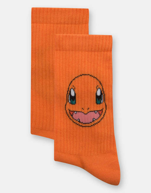 Pull&Bear - Chaussettes à motif Pokémon Salamèche - Orange, 4 de 4