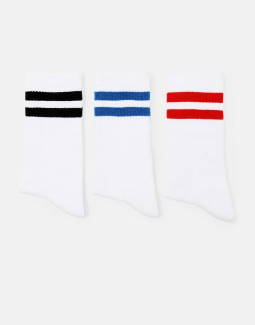 Pull&Bear chaussettes de sport à rayures rouges, 4 de 4
