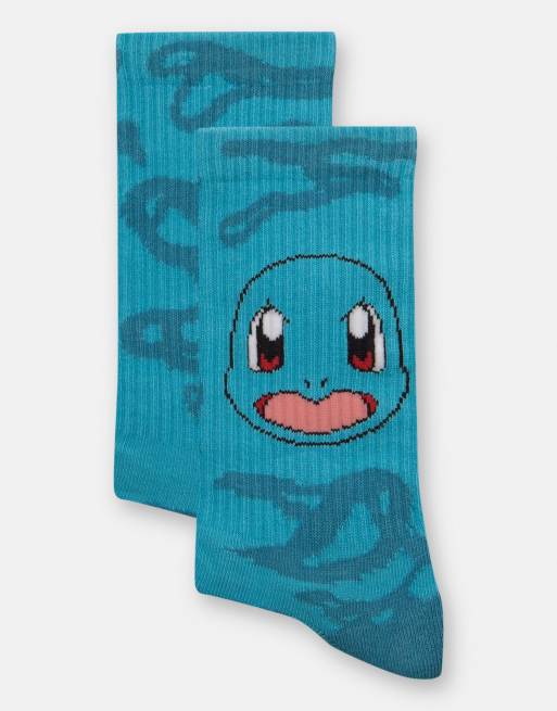 Pull&Bear - Chaussettes motif Carapuce de Pokémon - Bleu ciel, 4 de 4