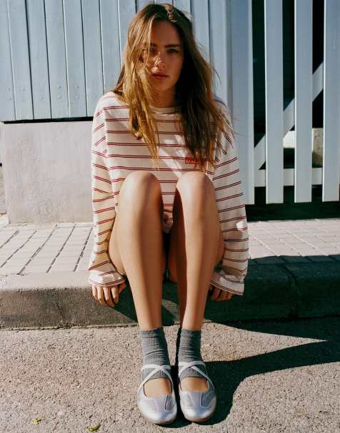 Pull&Bear - Chaussettes sans bout renforcé - Gris - view 1