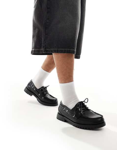 Pull&Bear - Chaussures bateau - Noir - view 1