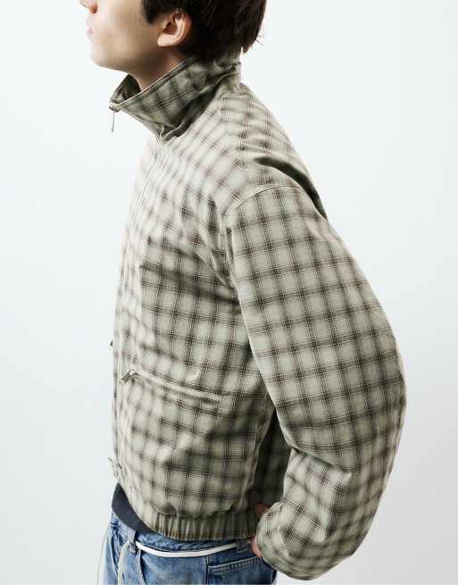 Pull&Bear Check jacket in pale green, 5 of 7