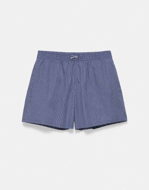 Pull&Bear Checked bermuda shorts in navy, 4 of 6