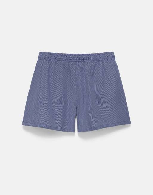 Pull&Bear Checked bermuda shorts in navy, 5 of 6