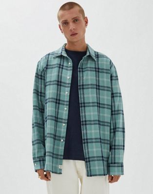 Pull&Bear checked shirt in green