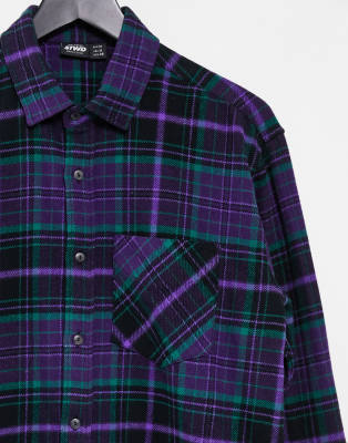 purple & green shirt