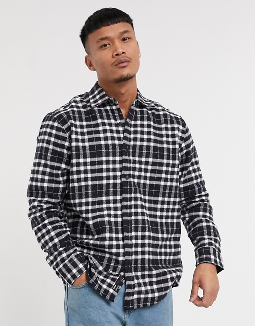Pull&Bear checked shirt in white