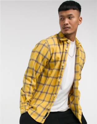 pull and bear yellow shirt