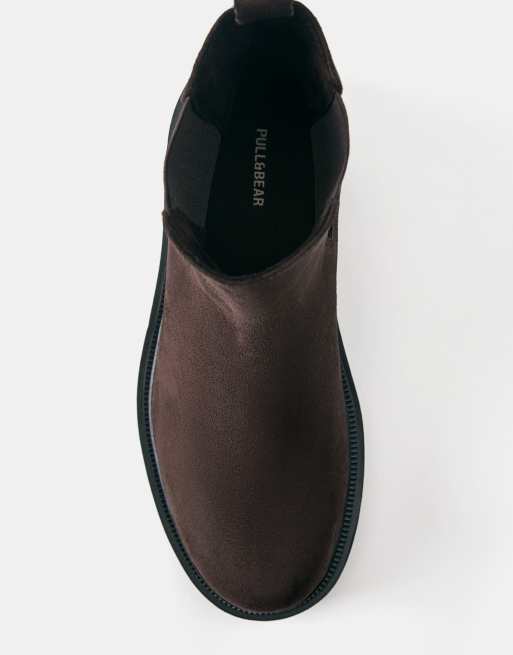 Pull&Bear Chelsea boot in brown in brown, 5 of 5