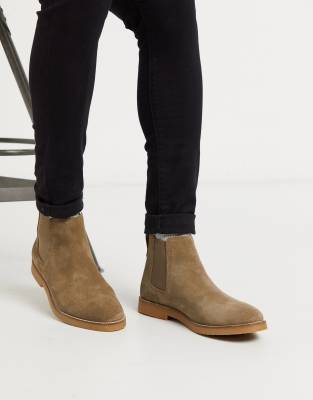 sand chelsea boots