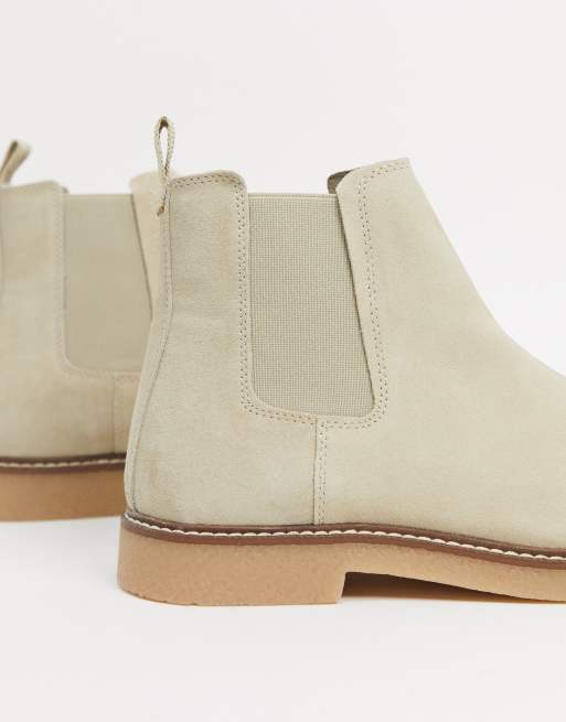 Zandkleurige chelsea boots new arrivals