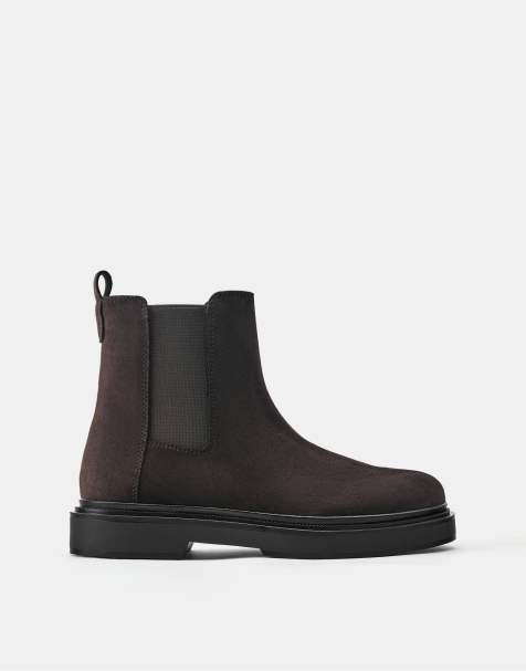 Pull&Bear Chelsea-støvler i brun - view 1
