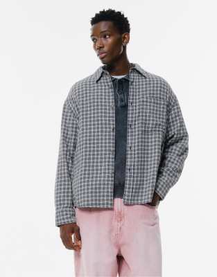 Pull & Bear - Chemise à carreaux - Bleu