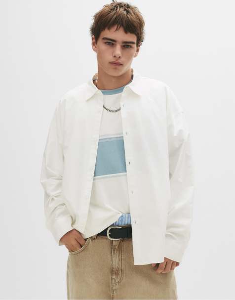 Pull&Bear - Chemise à manches longues - Blanc cassé - view 1
