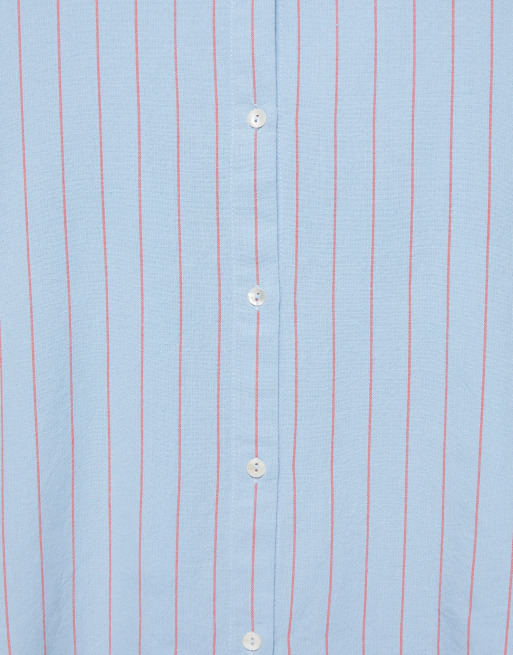 Pull&Bear chemise à rayures bleu délavé, 6 de 7