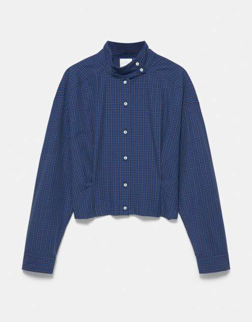 Pull&Bear chemise oversize bleu marine, 4 de 6