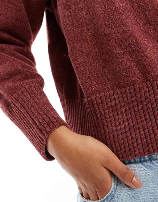 Burgundy chenille jumper hotsell