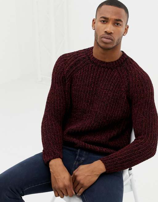 Burgundy on sale chenille sweater